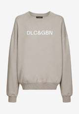 Dolce & Gabbana Logo Print Oversized Sweatshirt Gray G9AQVT G7M8G N0634