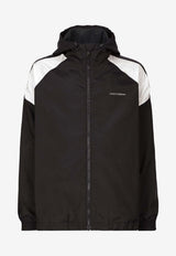 Dolce & Gabbana Logo Print Windbreaker Jacket Blue G9ARWT FUMO5 B0665