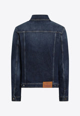 Dolce & Gabbana Logo Patch Denim Jacket Blue G9VZ8ZG8OL1/S_DOLCE-S9001