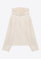 Max Mara Gary Embroidered Logo Hooded Sweatshirt Ivory GARYCO/Q_MAXM-001