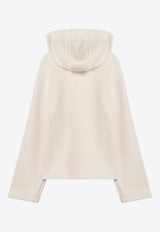 Max Mara Gary Embroidered Logo Hooded Sweatshirt Ivory GARYCO/Q_MAXM-001