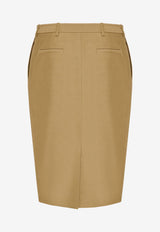 Tom Ford Pencil Midi Skirt GC5768-FAX1402 FG510 Brown