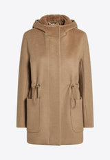 Max Mara Giuda Wool Hooded Parka Beige GIUDAWO/R_MAXM-001