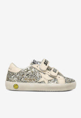 Golden Goose DB Kids Babies Old School Glittered Sneakers Silver GJF00111NF005314/S_GOLDE-65195