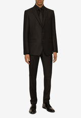 Dolce & Gabbana Single-Breasted Wool Blend Suit Black GK0RMT GG059 N0000