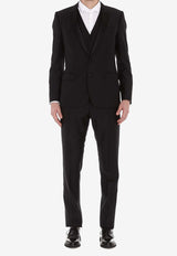 Dolce & Gabbana Single-Breasted Wool Blend Suit - Set of 3 Black GK2WMT FU2Z8 N0000