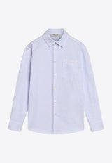 Golden Goose DB Kids Boys Striped Buttoned Shirt Light Blue GKP01397P001924/Q_GOLDE-10133