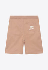 Golden Goose DB Kids Boys Embroidered Bermuda Shorts Beige GKP01760P001928/Q_GOLDE-15693
