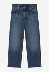 Golden Goose DB Kids Boys Raw-Edge Washed Jeans Blue GKP02411P002180/R_GOLDE-50765