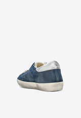 Golden Goose DB Super-Star Distressed Suede Sneakers Blue GMF00101F007531/R_GOLDE-50937