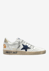 Golden Goose DB Ball Star Leather Low-Top Sneakers White GMF00117.F007571.11660_WHITE MULT
