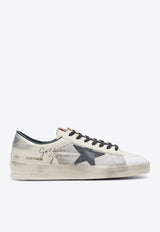 Golden Goose DB Stardan Distressed Leather Sneakers Cream GMF00333F008119/S_GOLDE-50969