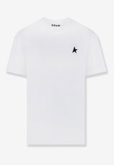 Golden Goose DB Star Print Crewneck T-shirt White GMP01220P00059310364_OPTIC WHITE BLACK_32774266