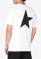 Golden Goose DB Star Print Crewneck T-shirt White GMP01220P000879/R_GOLDE-10283