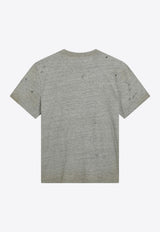 Golden Goose DB Graphic Print Vintage-Effect T-shirt Gray GMP01220P002524/S_GOLDE-60255