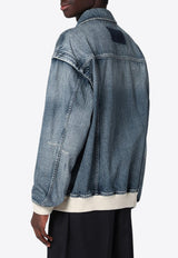 Golden Goose DB Oversized Zip-Up Denim Jacket Blue GMP02125P001853/Q_GOLDE-50100