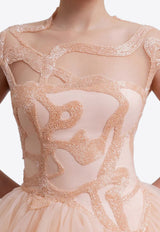 GEMY MAALOUF Layered Ruffle Tulle Gown Blush GMPF25 7560LD_BLUSH