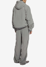 Dolce & Gabbana Gathered Silk Track Pants Gray GP06PT FU1UQ V0545