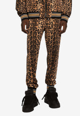 Dolce & Gabbana Leopard Print Track Pants Brown GP07VT II7B4 HXNBM