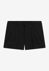 Dolce & Gabbana Logo Plaque Tailored Shorts Black GP0X9TFUFNV/Q_DOLCE-N0000