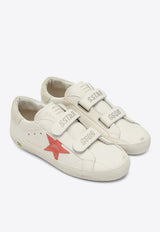 Golden Goose DB Kids Girls Old School Leather Sneakers White GTF00111F007430/R_GOLDE-82978