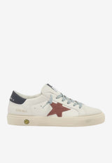 Golden Goose DB Kids Girls May Leather Low-Top Sneakers White GTF01033.F008061.10575_WHITE MULT