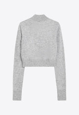 Sportmax Gubbio Cashmere Cropped Sweater Gray GUBBIOWS/R_SPORM-003
