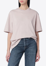 Golden Goose DB Reversed Logo Vintage Effect T-shirt Pink GUP01873P001576/S_GOLDE-25235