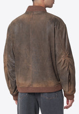 Golden Goose DB Vintage-Effect Zip-Up Bomber Jacket GUP02489P002168/R_GOLDE-55260