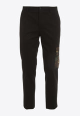 Dolce & Gabbana Cargo Pants with Cameo Pockets Black GVACET GEZH6 S9000