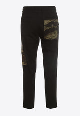 Dolce & Gabbana Cargo Pants with Cameo Pockets Black GVACET GEZH6 S9000