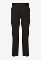 Dolce & Gabbana Logo Plaque Tailored Pants Black GVB6ET FUFMJ N0000