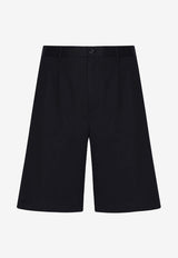 Dolce & Gabbana Logo Plaque Chino Shorts Black GVC4HT FUFMJ N0000
