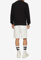 Dolce & Gabbana Logo Plaque Chino Shorts White GVC4HT FUFMJ W0111