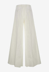 Dolce & Gabbana Tailored Wide-Leg Pants White GVKXHT FUFKO W0111