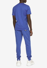 Dolce & Gabbana Logo Plaque Drawstring Track Pants Blue GVXQHT G7F2G BA232