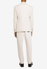 Dolce & Gabbana Logo Plaque Drawstring Track Pants Cream GVZAET FUGOV M9414