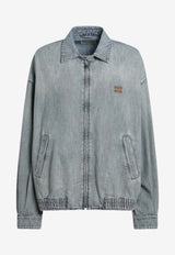 Miu Miu Chambray Denim Jacket Blue GWB149OOO18JI/S_MIU-F0076
