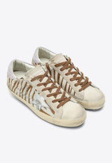 Golden Goose DB Super-Star Zebra Print Low-Top Sneakers Cream GWF00101F007507/R_GOLDE-82997