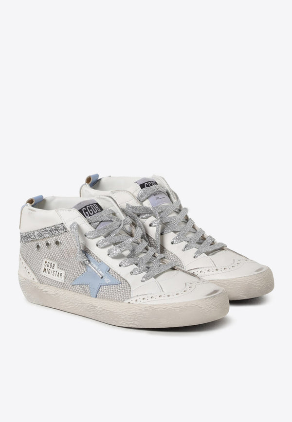 Golden Goose DB Mid Star High-Top Sneakers White GWF00122.F005395.11599SILVER