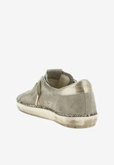 Golden Goose DB Super-Star Glitter-Trimmed Suede Sneakers Taupe GWF00857.F008059.15864_BEIGE MULT