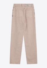 Golden Goose DB Double Star Logo Dyed-Effect Denim Pants Pink GWP00844P001854/Q_GOLDE-25235