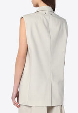 Golden Goose DB Single-Breasted Wool Blend Vest Beige GWP02198P001871/Q_GOLDE-55107