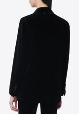 Golden Goose DB Double-Breasted Velvet Tuxedo Blazer Black GWP02692P002316/S_GOLDE-90100