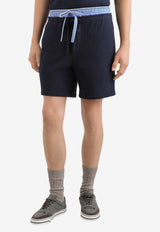 Dolce & Gabbana Striped Knit Bermuda Shorts Navy GXU31Z JGMGX B3895