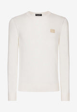 Dolce & Gabbana Logo Long-Sleeved Knit T-shirt GXX02T JALAN W0001 White