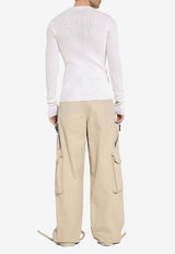 Dolce & Gabbana Silk Crewneck Sweater White GXX46T JBSIO W0800