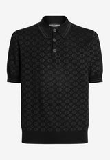 Dolce & Gabbana Micro-Dot Stitch Polo T-shirt Black GXZ02T JGMFE HA5WA