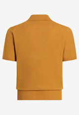 Dolce & Gabbana Embroidered DG Knit Polo T-shirt Yellow GXZB1Z JGMGX A9765