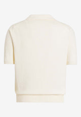 Dolce & Gabbana Fine Knit Polo T-shirt Beige GXZBHZ JGMGX A3791